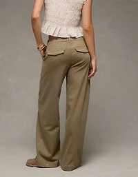 AE Stretch Low-Rise Ultra Wide-Leg Convertible Trouser