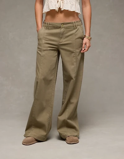 AE Stretch Low-Rise Ultra Wide-Leg Convertible Trouser