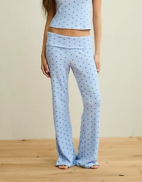 AE Luxe Plush Waffle Foldover Flare Pant
