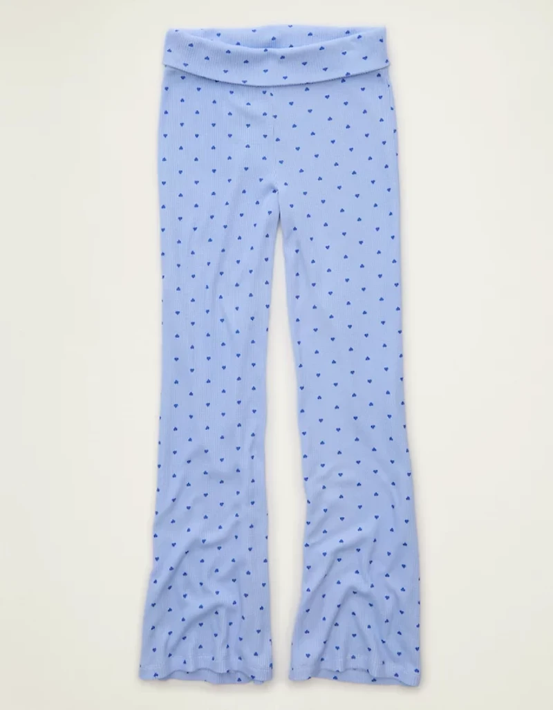 AE Luxe Plush Waffle Foldover Flare Pant