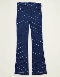 AE Luxe Plush Waffle Foldover Flare Pant