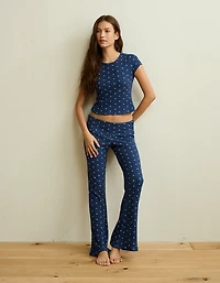 AE Luxe Plush Waffle Foldover Flare Pant
