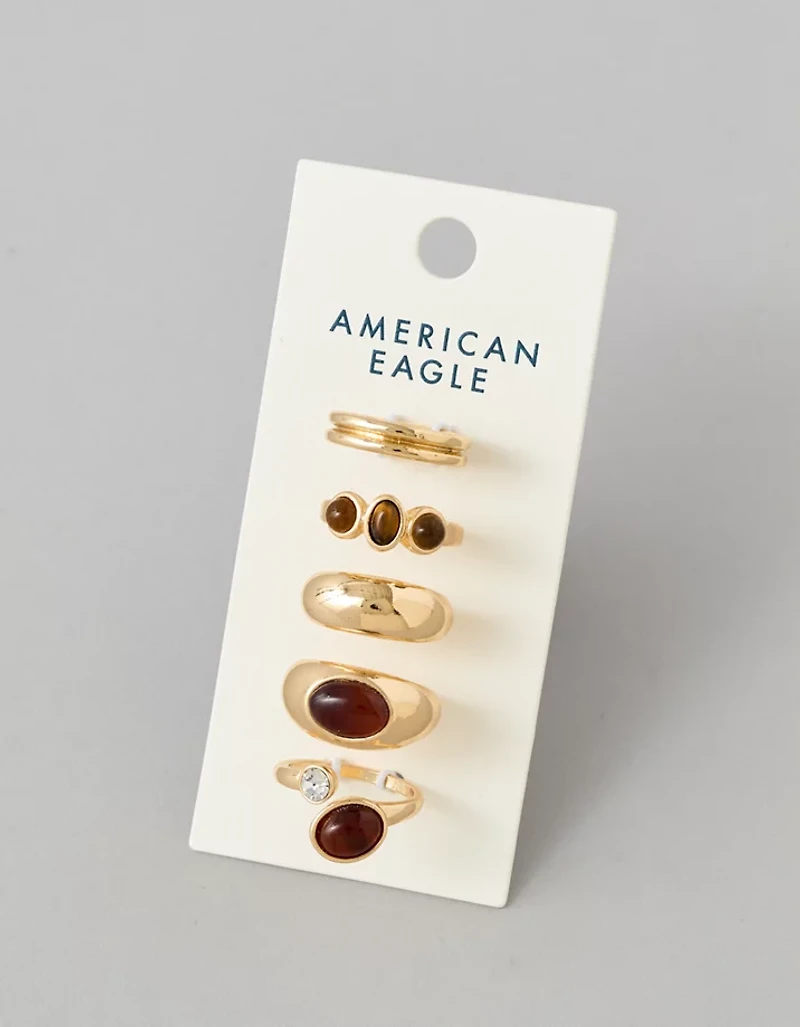 AE Chunky Stone Rings 5-Pack