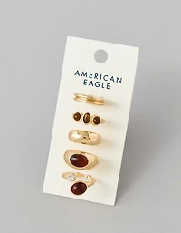 AE Chunky Stone Rings 5-Pack