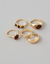 AE Chunky Stone Rings 5-Pack
