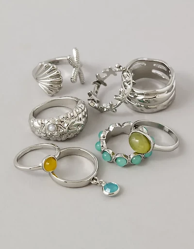 AE Seaglass Rings 8-Pack