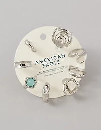 Ensemble de 8 bagues rétro AE