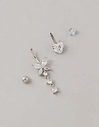 AE Cubic Zirconia Belly Rings 2-Pack