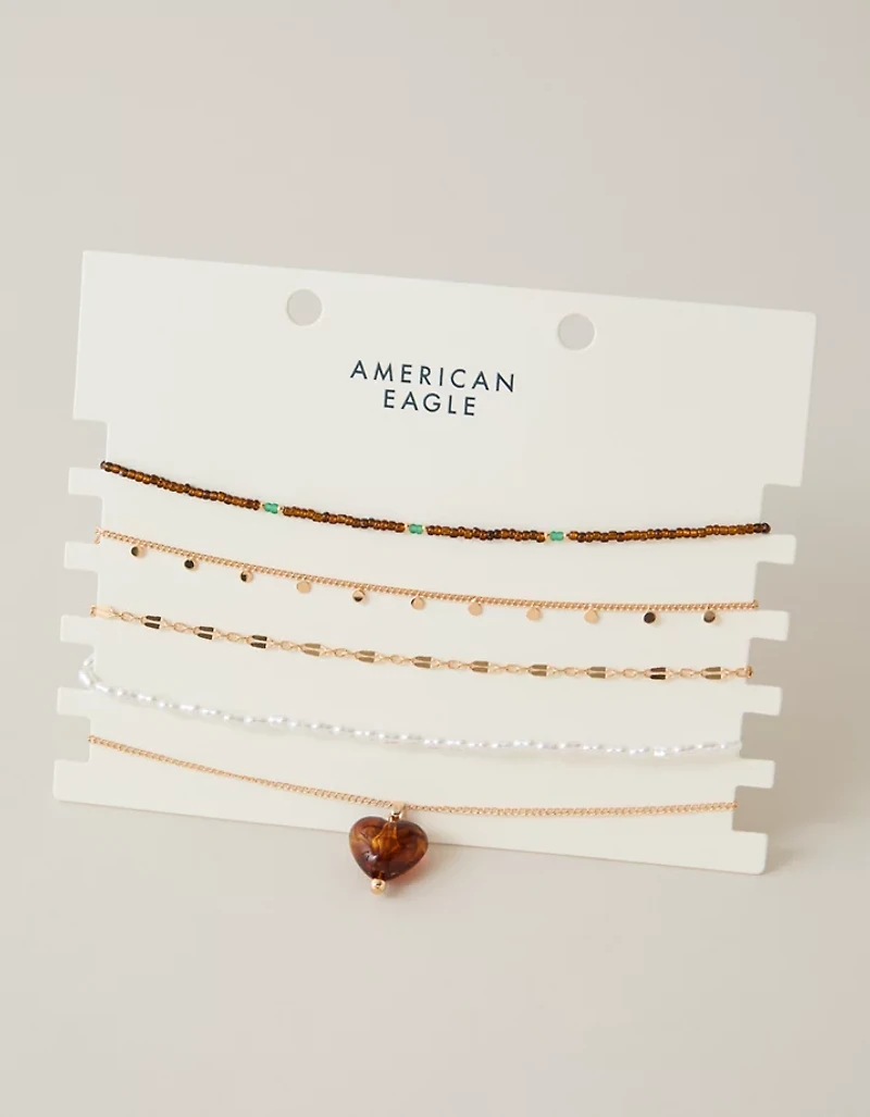 AEO Resin Heart Choker 5-Pack