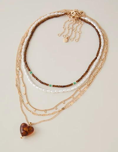 AEO Resin Heart Choker 5-Pack