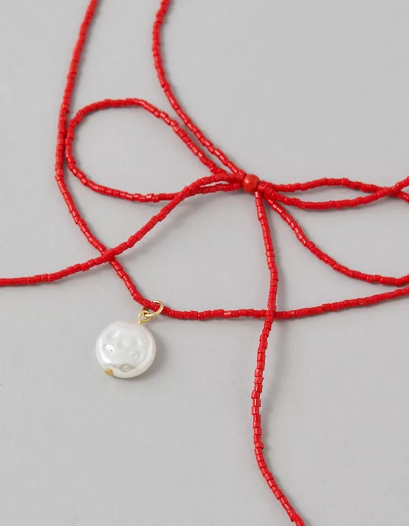 Collier avec boucle rouge AEO
