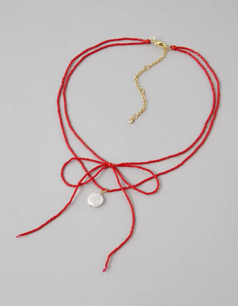 Collier avec boucle rouge AEO
