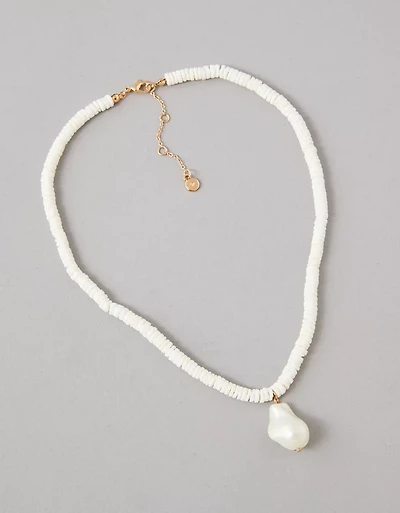 Collier à perles avec coquillage perlé AEO