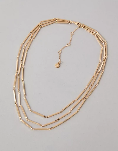 Collier chaîne superposé de ton doré AEO