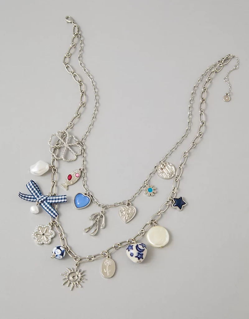 Collier à breloque en double couche AEO