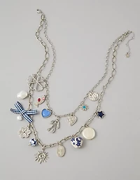 Collier à breloque en double couche AEO