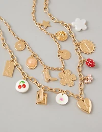 AEO Double Layered Charm Necklace