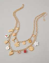 AEO Double Layered Charm Necklace