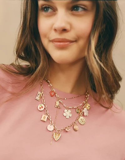 AEO Double Layered Charm Necklace