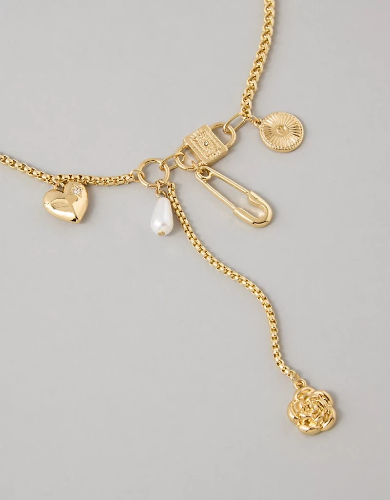 AE Drop Pendant Charm Necklace