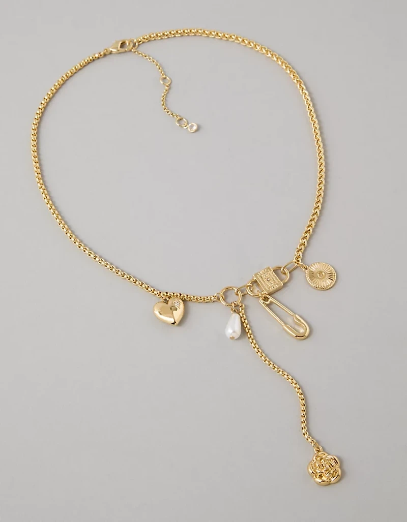 AE Drop Pendant Charm Necklace