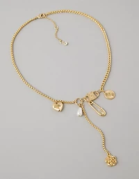 AE Drop Pendant Charm Necklace