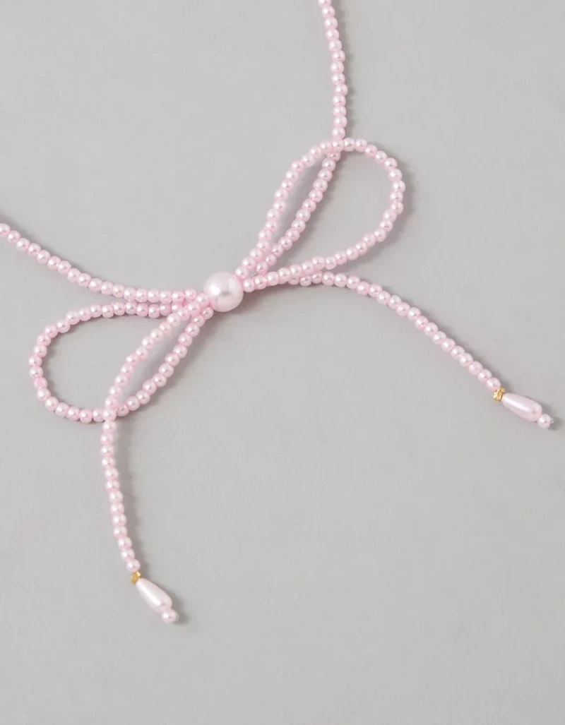 Collier avec boucle et perle AE