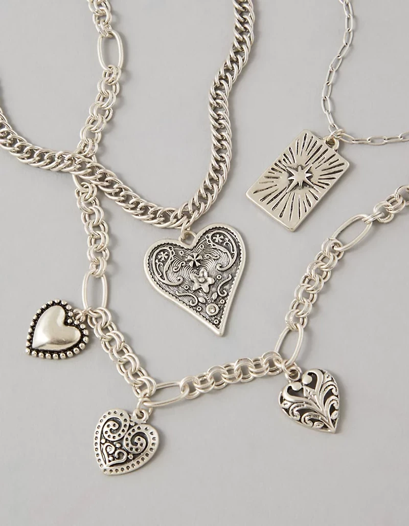 AE Silver Charm Necklace
