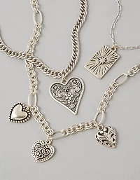 AE Silver Charm Necklace