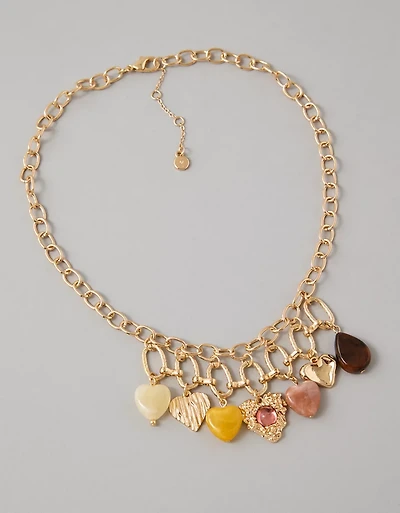 AE Heart Charm Necklace