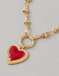 AE Red Heart Necklace