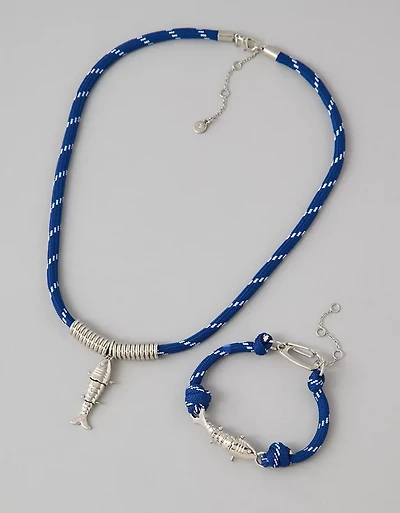 AE Cord Bracelet & Necklace 2-Pack