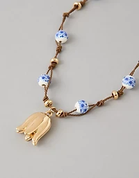 Collier à perles en corde AE