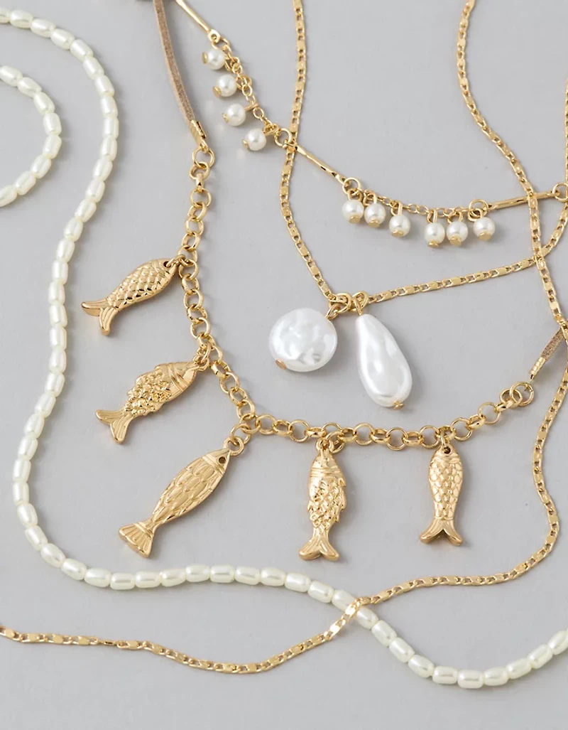 AE Sardine & Pearl Necklaces 5-Pack