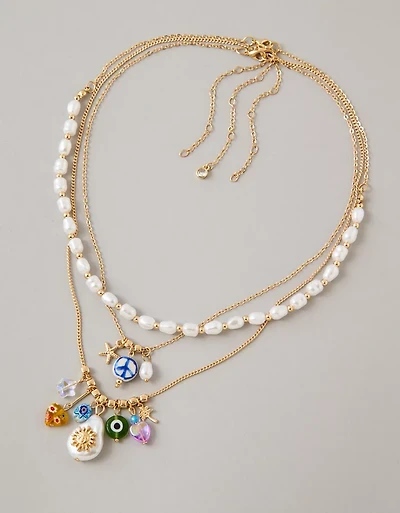 AE Layered Pearl Necklace 3-Pack