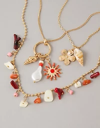 AE Peach Coral Necklace 3-Pack