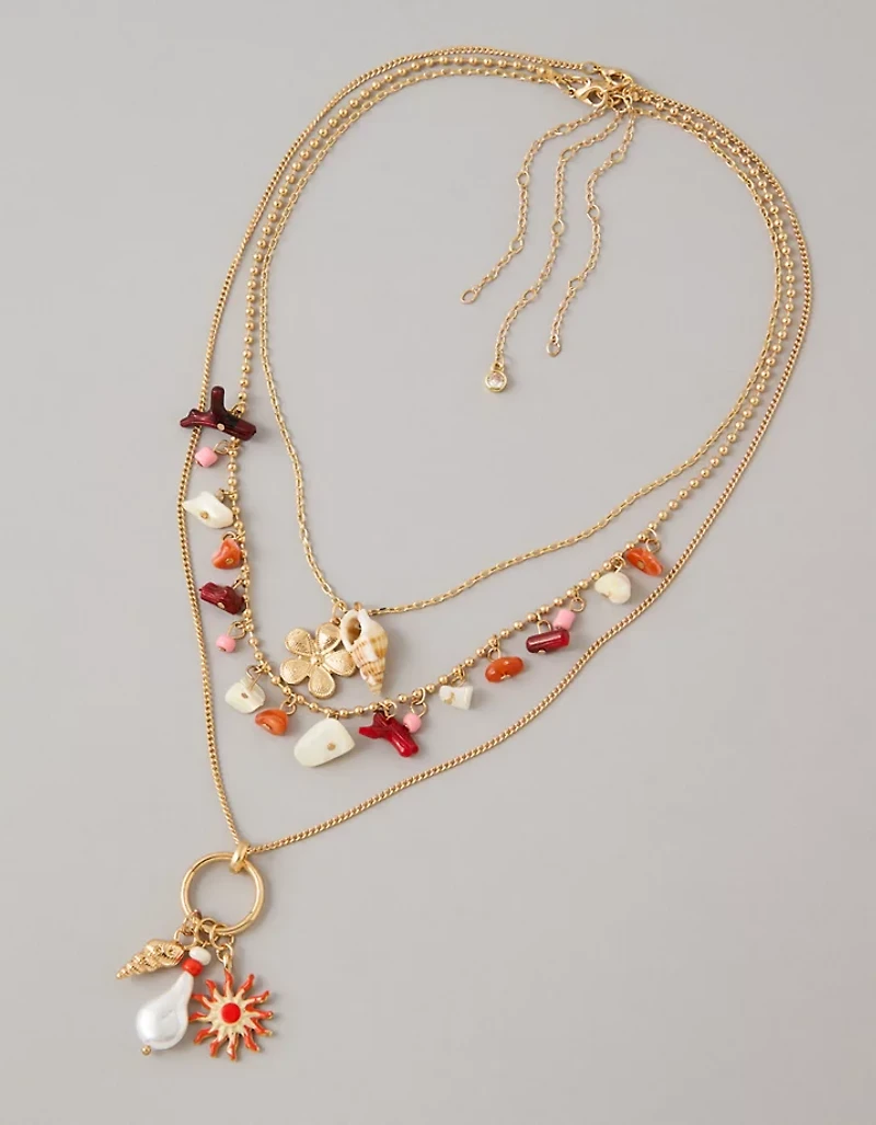 AE Peach Coral Necklace 3-Pack