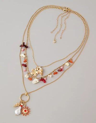 AE Peach Coral Necklace 3-Pack