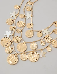 AE Coin & Flower Necklace