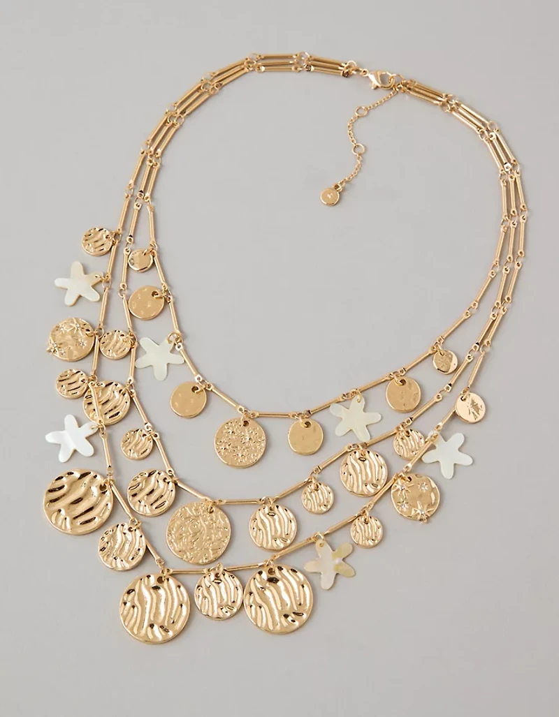 AE Coin & Flower Necklace