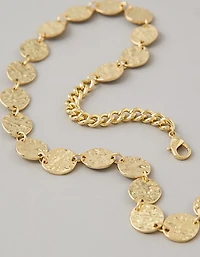 AE Hammered Coin Necklace