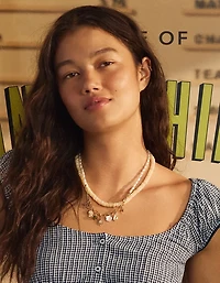AE Faux Pearl Charm Necklace