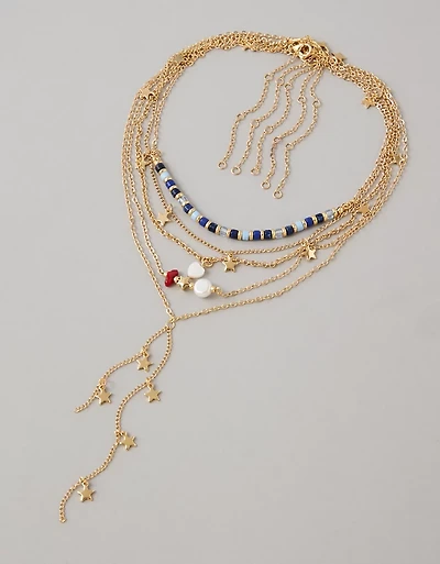 AE Red, White & Blue Necklaces 5-Pack
