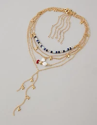 AE Red, White & Blue Necklaces 5-Pack