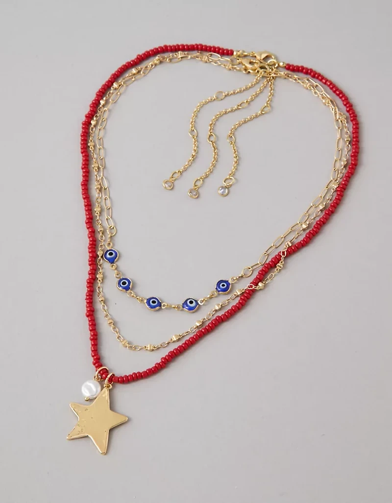 AE Beaded Pendant Necklaces 3-Pack