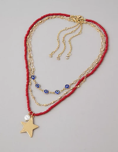AE Beaded Pendant Necklaces 3-Pack