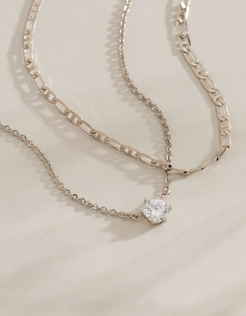 AE Keepers Collection Platinum Plated Necklace 2-Pack