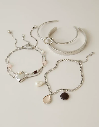 AEO Chain & Cuff Bracelet 5-Pack
