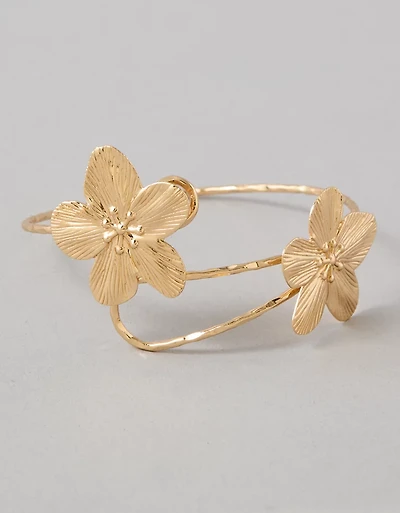 Bracelet-manchette à fleurs AEO