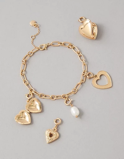 AEO Heart Charm Bracelet Kit 5-Pack